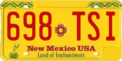 NM license plate 698TSI