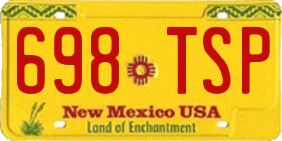 NM license plate 698TSP