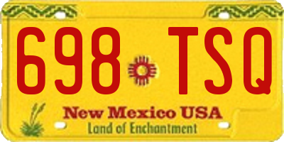 NM license plate 698TSQ