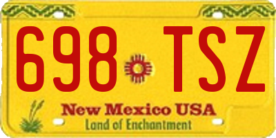 NM license plate 698TSZ