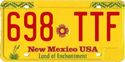 NM license plate 698TTF