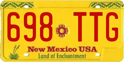 NM license plate 698TTG