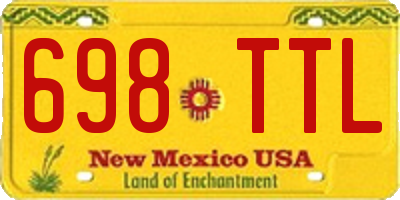 NM license plate 698TTL