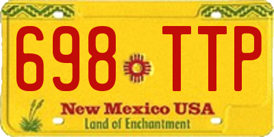 NM license plate 698TTP