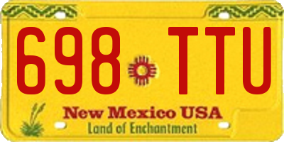 NM license plate 698TTU