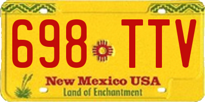 NM license plate 698TTV