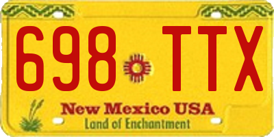 NM license plate 698TTX