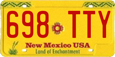 NM license plate 698TTY