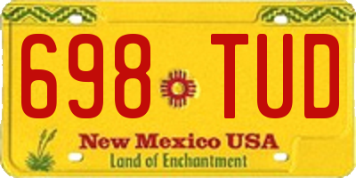 NM license plate 698TUD