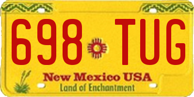 NM license plate 698TUG