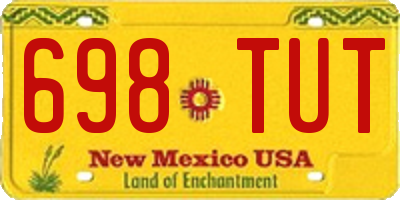 NM license plate 698TUT