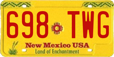 NM license plate 698TWG