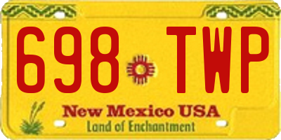 NM license plate 698TWP