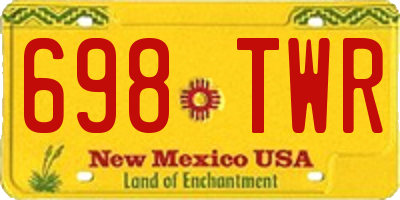NM license plate 698TWR