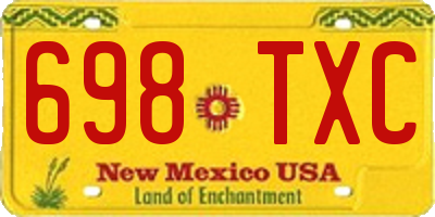 NM license plate 698TXC