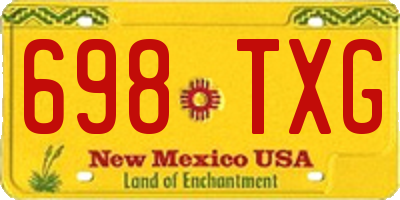 NM license plate 698TXG