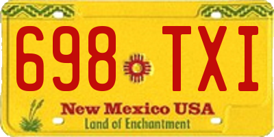 NM license plate 698TXI