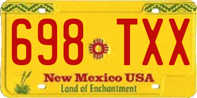 NM license plate 698TXX
