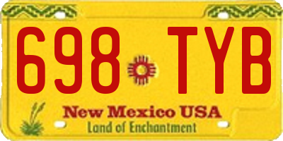 NM license plate 698TYB
