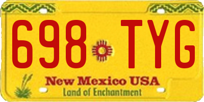 NM license plate 698TYG