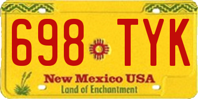 NM license plate 698TYK
