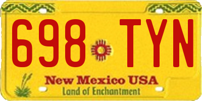 NM license plate 698TYN