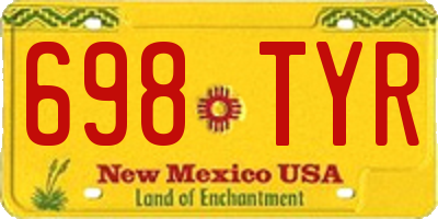 NM license plate 698TYR