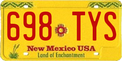 NM license plate 698TYS