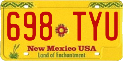 NM license plate 698TYU