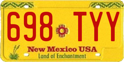 NM license plate 698TYY