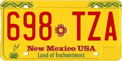 NM license plate 698TZA