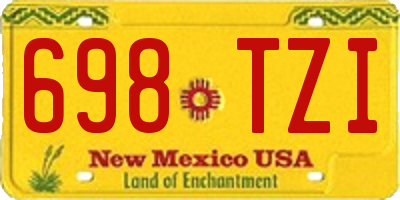 NM license plate 698TZI