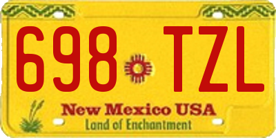 NM license plate 698TZL