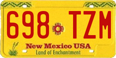 NM license plate 698TZM