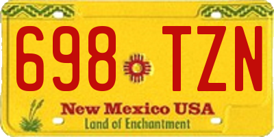 NM license plate 698TZN