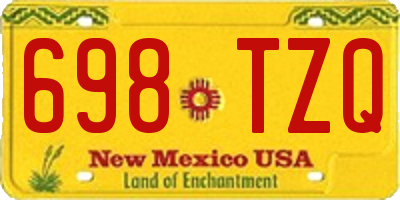 NM license plate 698TZQ