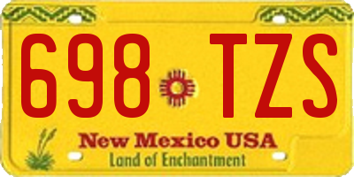 NM license plate 698TZS