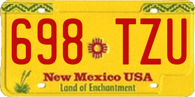 NM license plate 698TZU