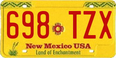 NM license plate 698TZX