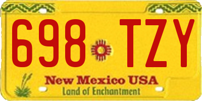 NM license plate 698TZY