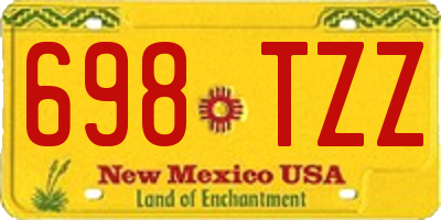 NM license plate 698TZZ