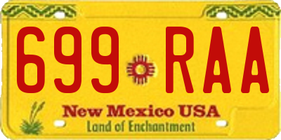 NM license plate 699RAA