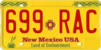 NM license plate 699RAC