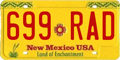NM license plate 699RAD
