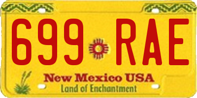 NM license plate 699RAE