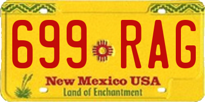 NM license plate 699RAG