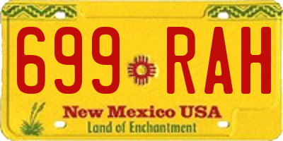 NM license plate 699RAH