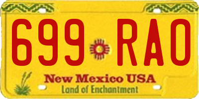NM license plate 699RAO