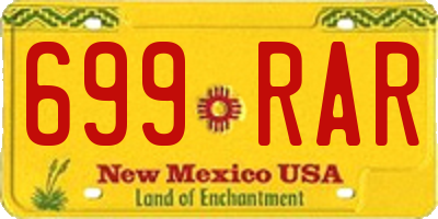 NM license plate 699RAR