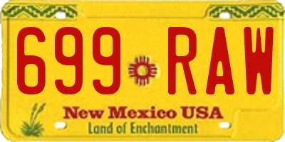 NM license plate 699RAW